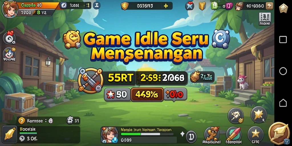 Tangkapan layar menunjukkan gameplay santai dan strategi dalam 55RT.