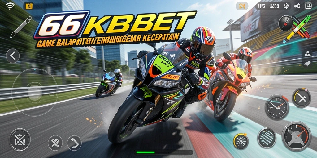 Gameplay seru balap motor dalam 66KBET dengan grafis menawan.