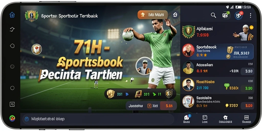 Tampilan gameplay menarik dari aplikasi Sportsbook 71H yang interaktif.