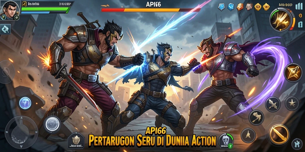 Tampilan gameplay mendebarkan dalam API66 dengan aksi cepat.