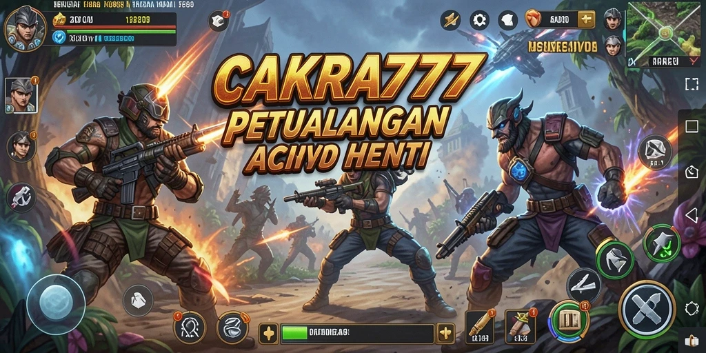 Screenshot gameplay CAKRA777 yang menunjukkan aksi mendebarkan.