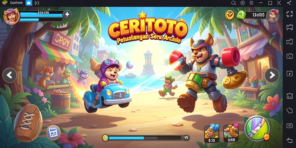 Screenshot CERITOTO menampilkan gameplay seru dengan karakter yang dinamis.