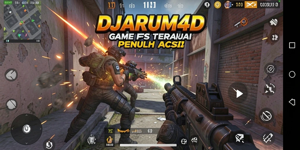 Tampilan seru gameplay DJARUM4D dalam pertempuran FPS yang mendebarkan.
