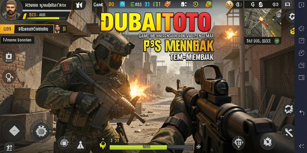 Screenshot DUBAITOTO menampilkan aksinya yang menegangkan dalam gameplay FPS.