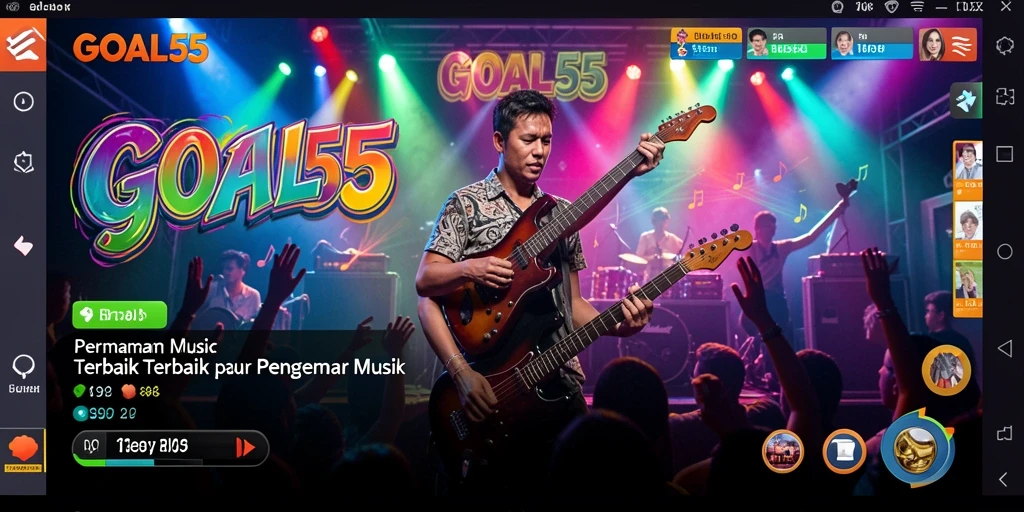 Tangkapan layar menampilkan gameplay seru GOAL55 dengan berbagai pilihan lagu.