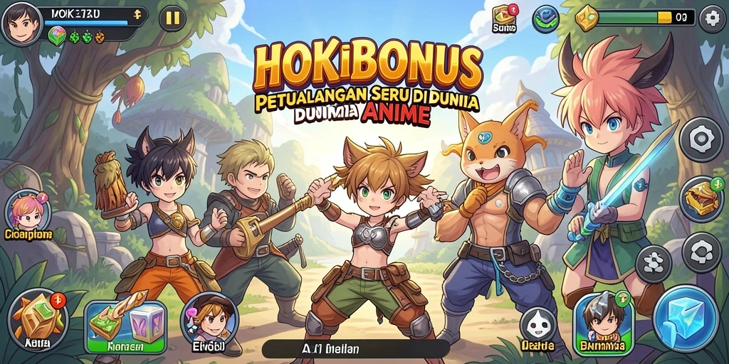 Gameplay HOKIBONUS yang memukau dengan karakter anime ikonik.