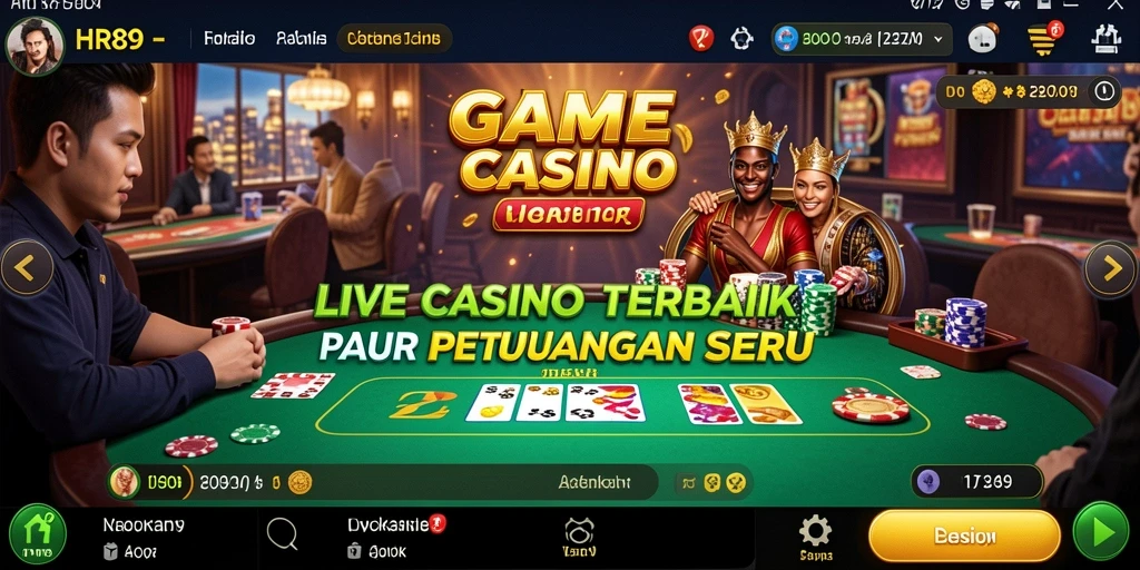 Gameplay seru HR89 di Live Casino dengan dealer langsung.