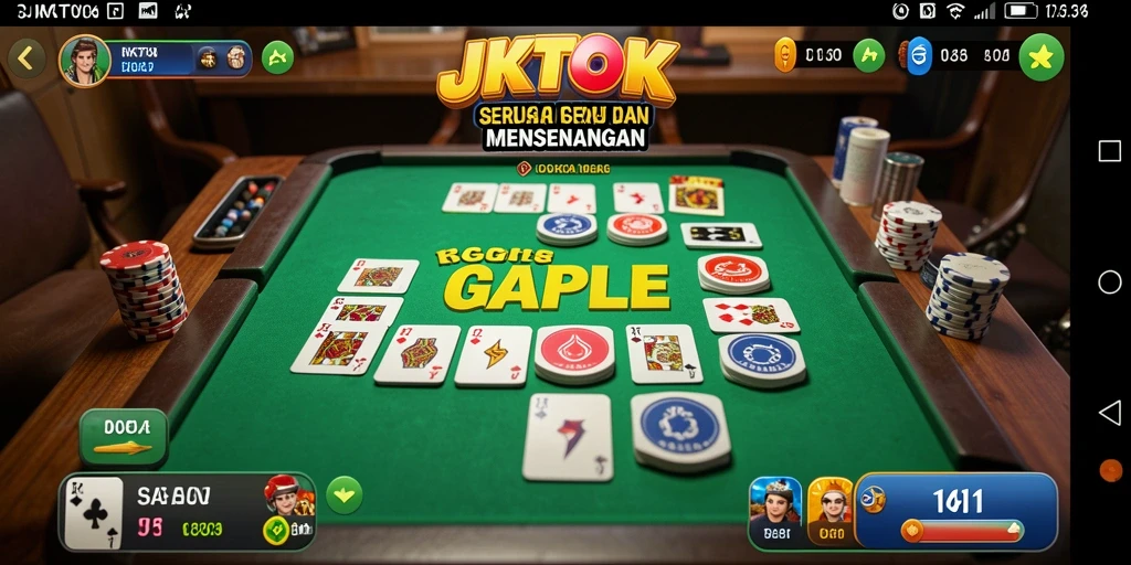 Screenshot JKTOK menampilkan momen seru bermain Gaple.