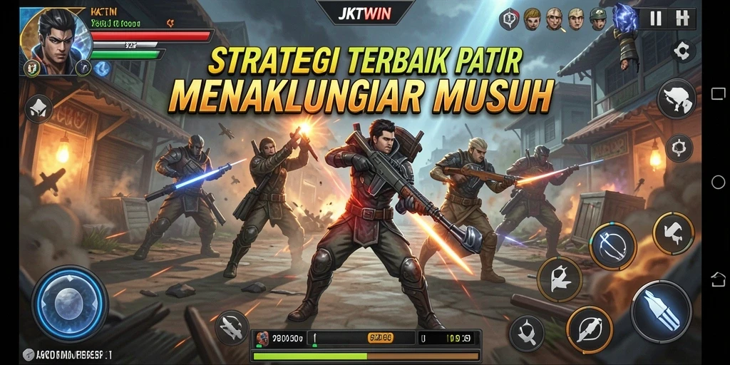 Screenshot utama menunjukkan aksi strategi mendebarkan di JKTWIN.