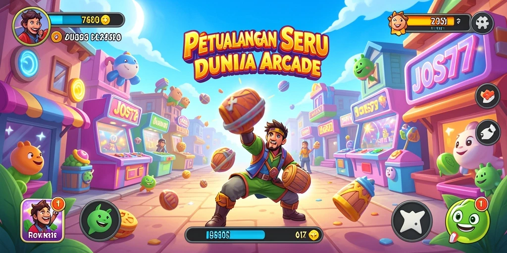 Tangkapan layar gameplay JOS77 yang menunjukkan aksi seru dalam Arcade.