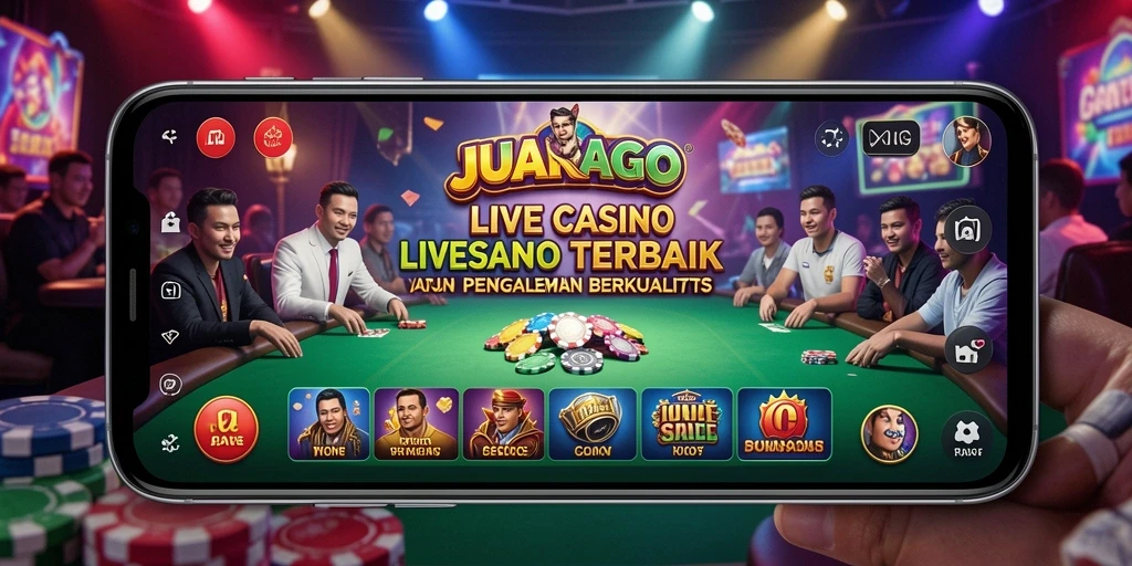 Tampilan menarik dari gameplay Live Casino JUARAGO yang nyata dan interaktif.