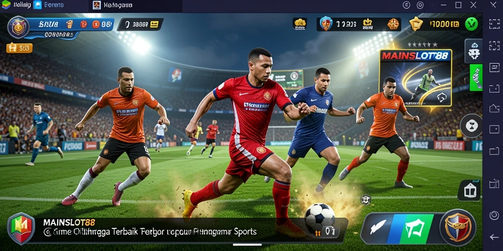 Screenshot dari gameplay MAINSLOT88 yang menunjukkan aksi olahraga yang menegangkan.