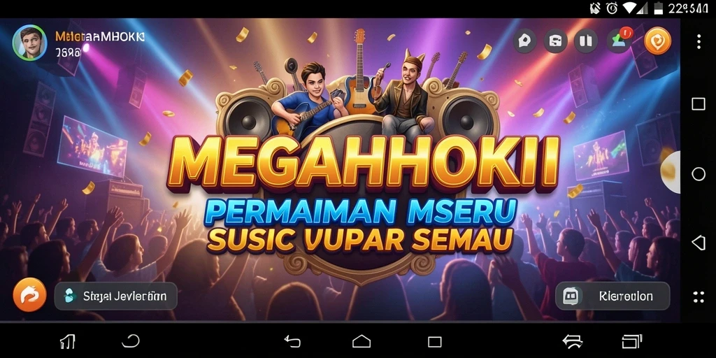 Tampilan MEGAHOKI menunjukkan keseruan gameplay musik.
