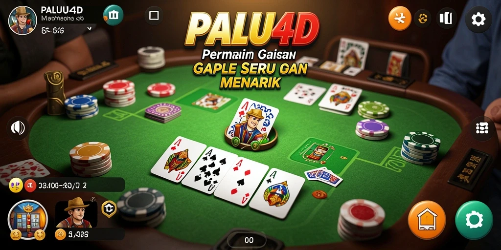 Tampilan screenshot dari gameplay Gaple PALU4D yang menarik.