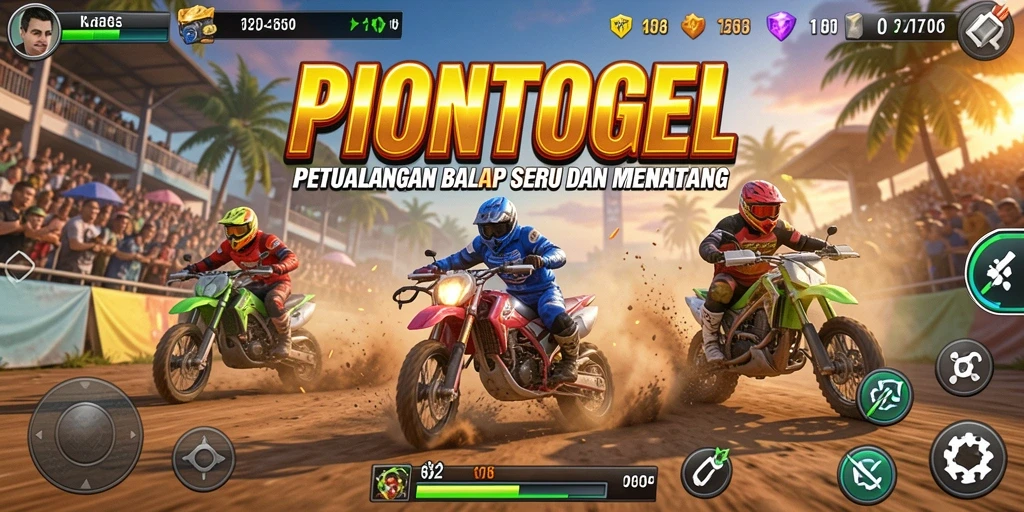 Tampilan gameplay balap yang cepat dan seru di PIONTOGEL.