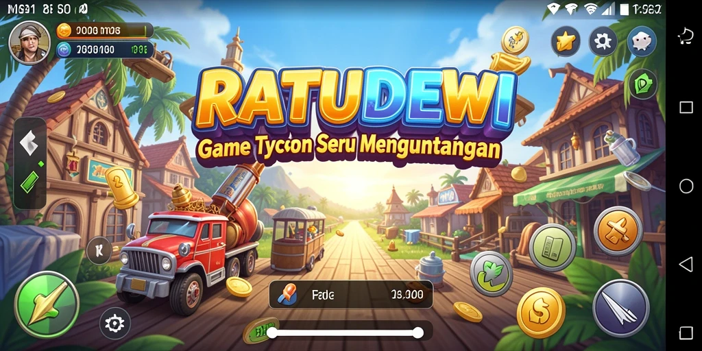 Tangkapan layar menampilkan gameplay seru RATUDEWI dengan elemen Tycoon yang menarik.