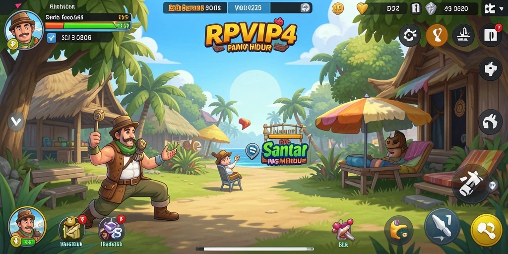 Tangkapan layar utama RPVIP4 dengan gameplay yang menarik dan santai.
